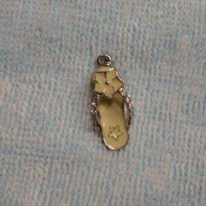 Yellow Flip Flop Enamel Charm